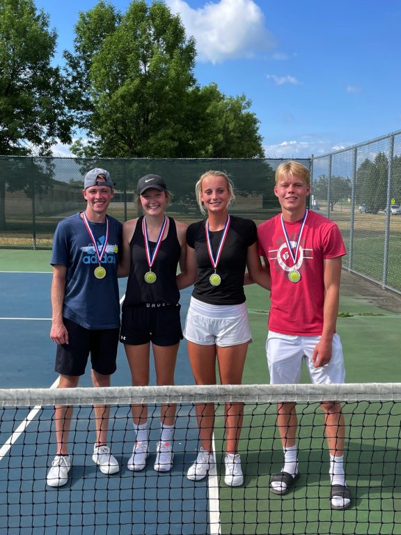 Mixed Doubles Final:  Champions Matthew Wedin and Taylar Smith - Finalists Avery Stilwell and Tyson Michels